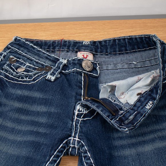 True Religion Joey Super T Straight 28 (27 X 32) Women's Denim Jeans Medium Wash - Picture 11 of 14